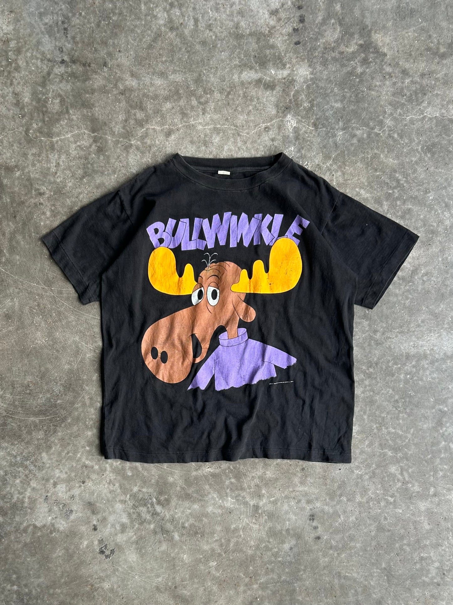 Vintage Black Bullwinkle Tee - L