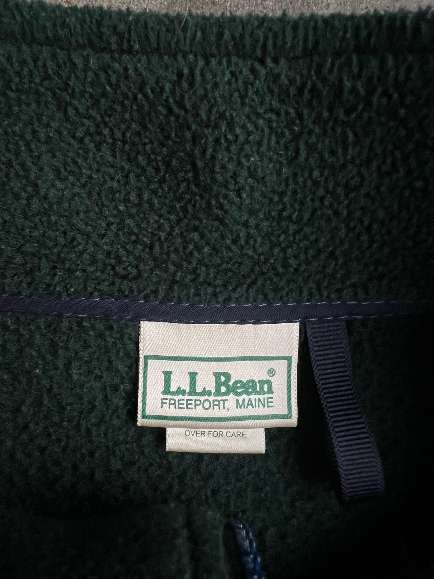 Vintage Green L.L Bean Fleece Zip Up - L