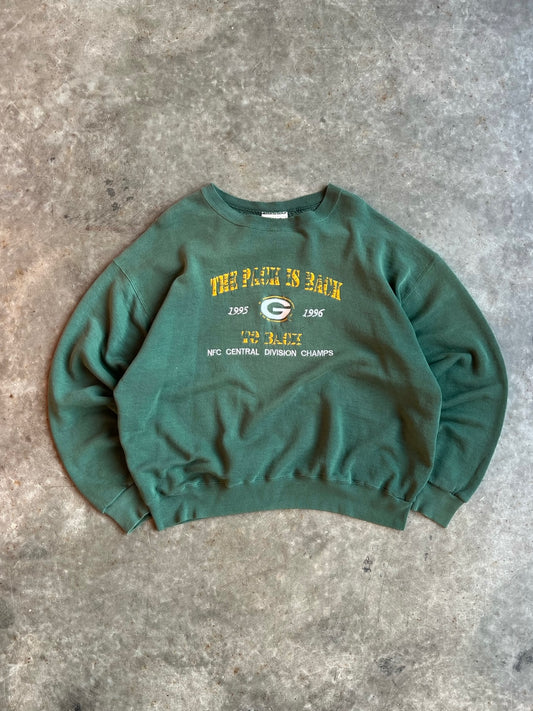 Vintage Packers The Pack Is Back To Back NFC Champions Crew - XL