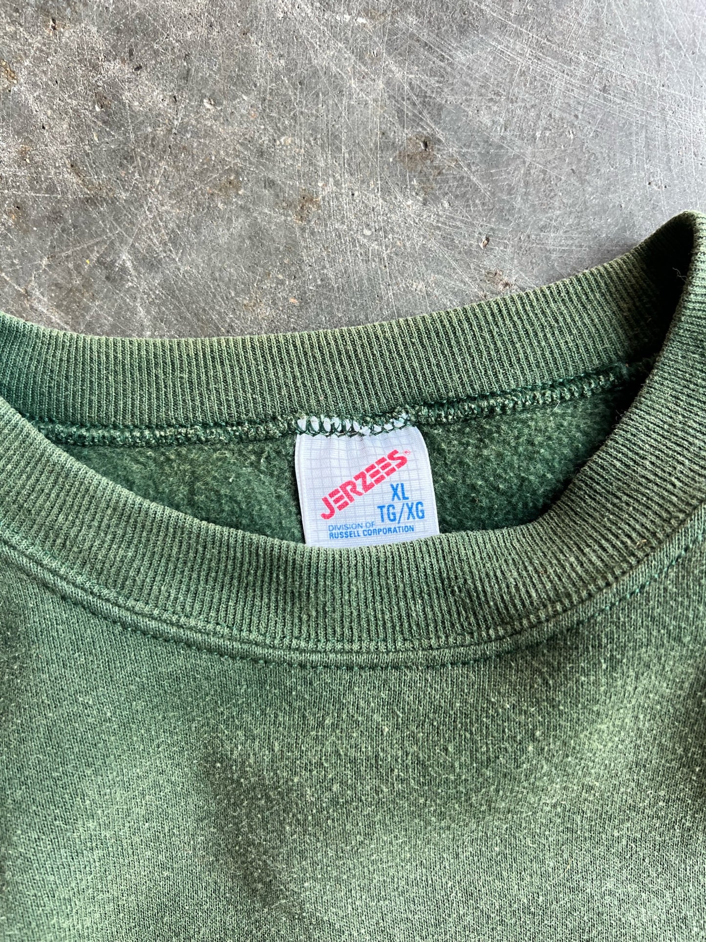 Vintage Green Blank Jerzees Crew - XL