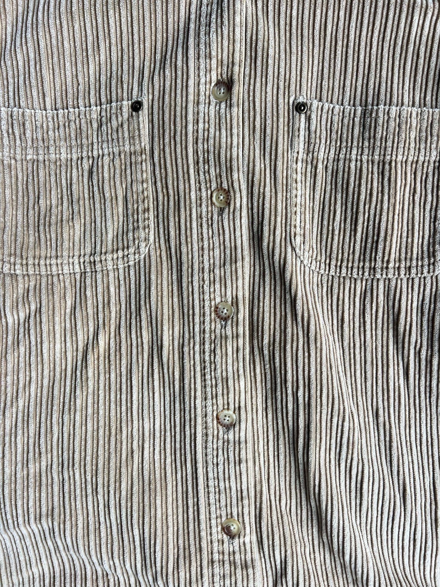 Vintage St John’s Bay Tan Corduroy Button Up - L