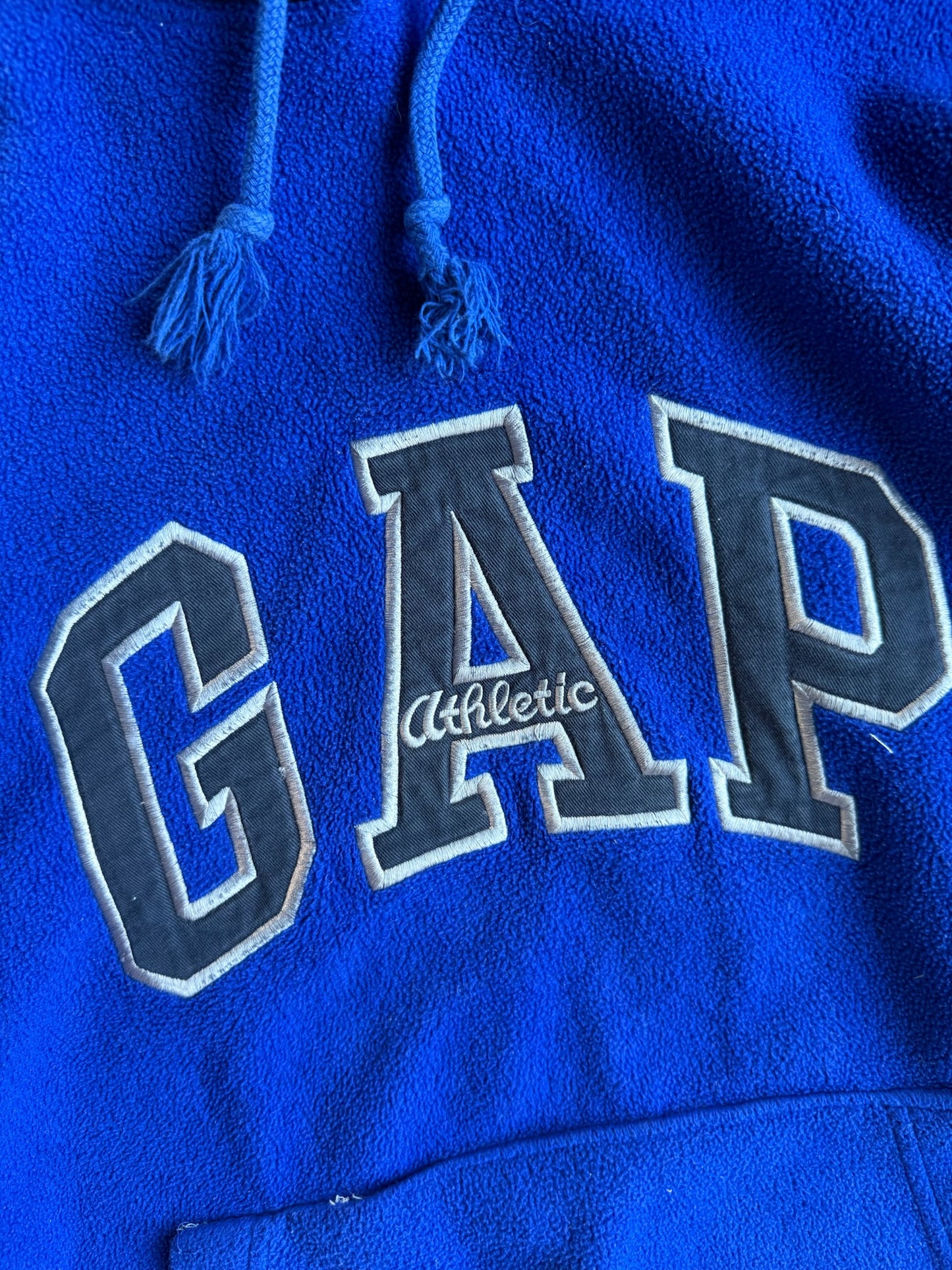 Vintage Royal Blue Gap Athletic Fleece Hoodie - M