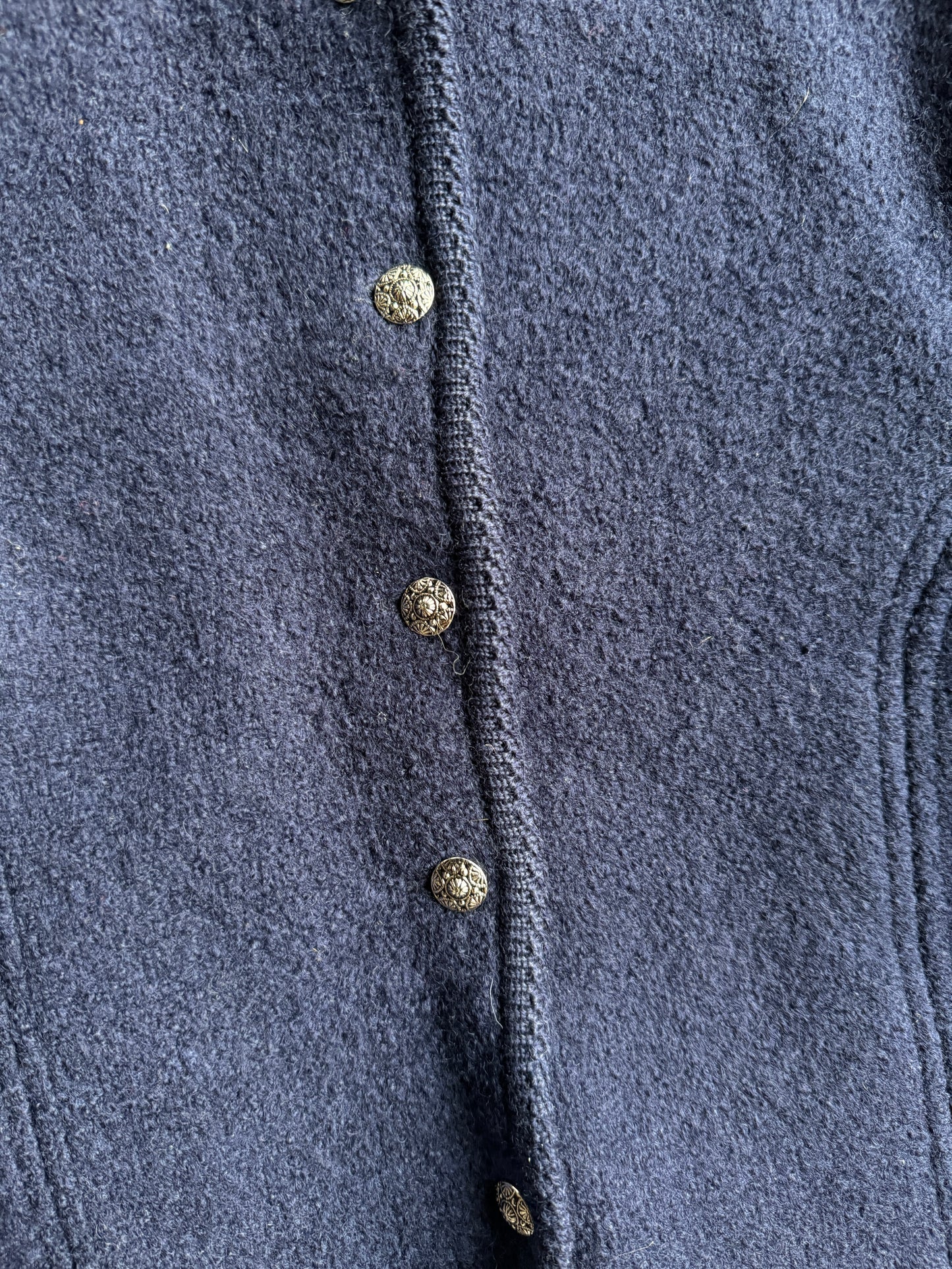 Vintage Tally Ho Navy Cardigan - M