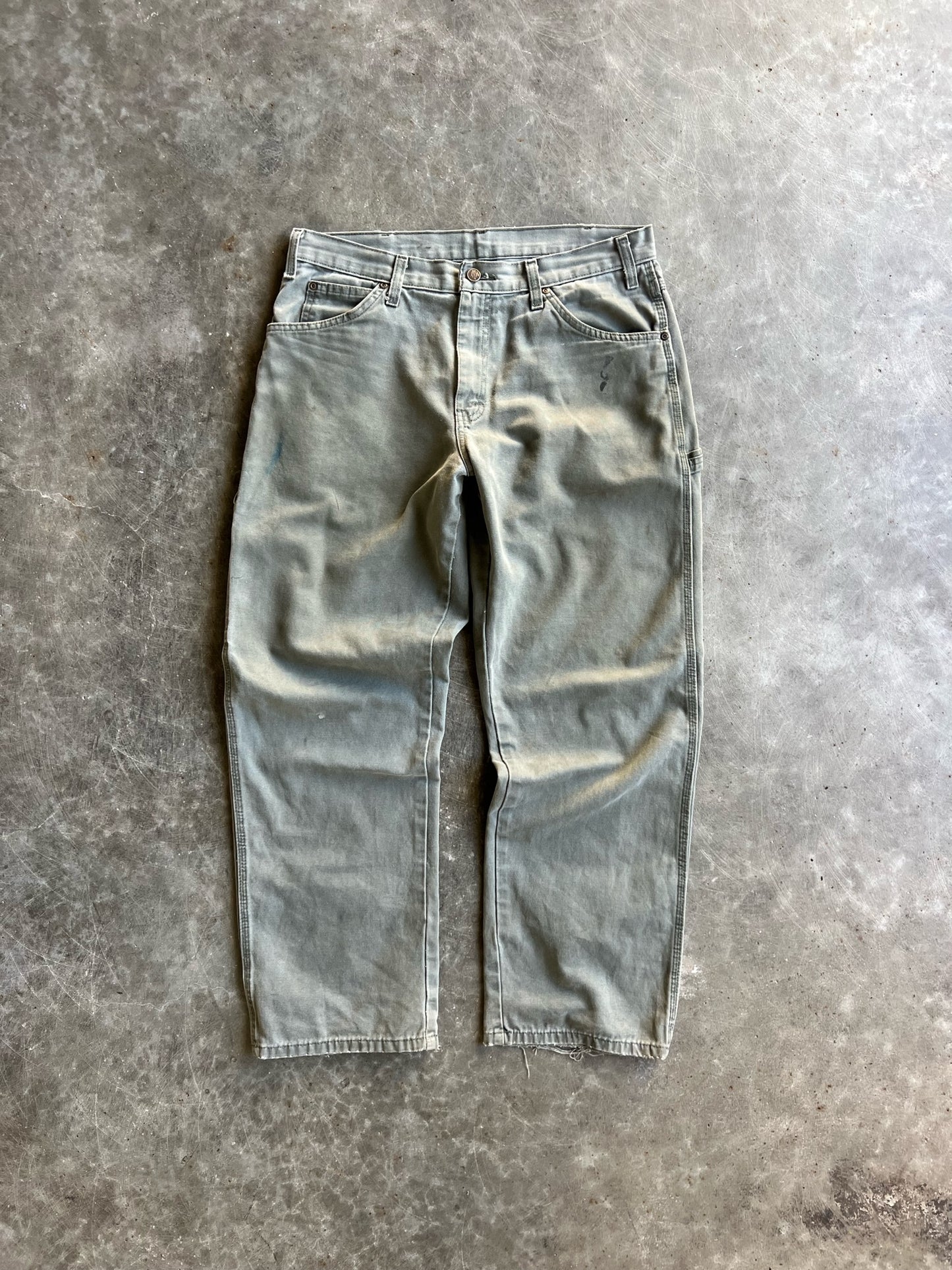 Vintage Army Green Dickies Carpenter Pants - 34