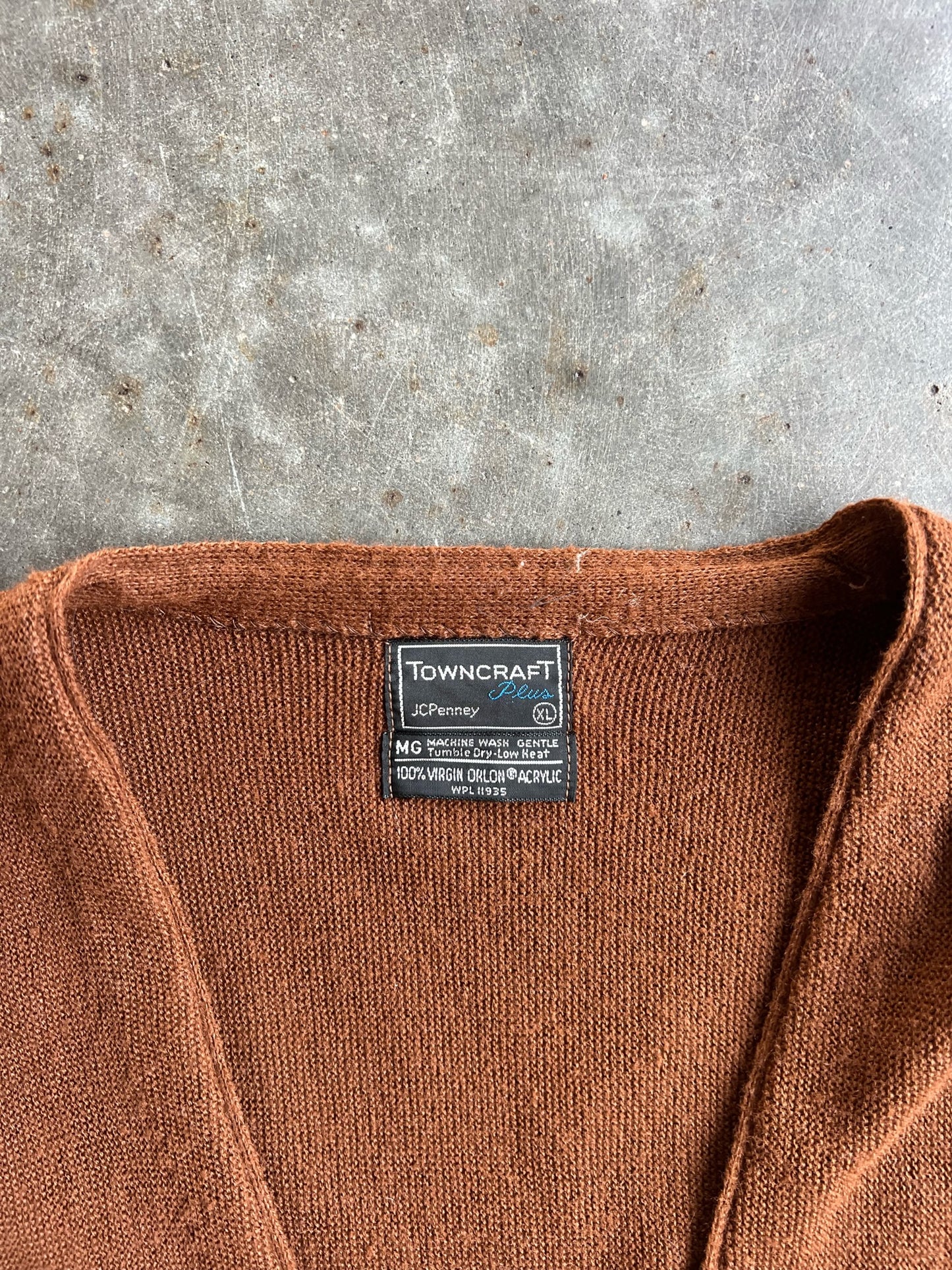 Vintage Brown Towncraft Cardigan - XL