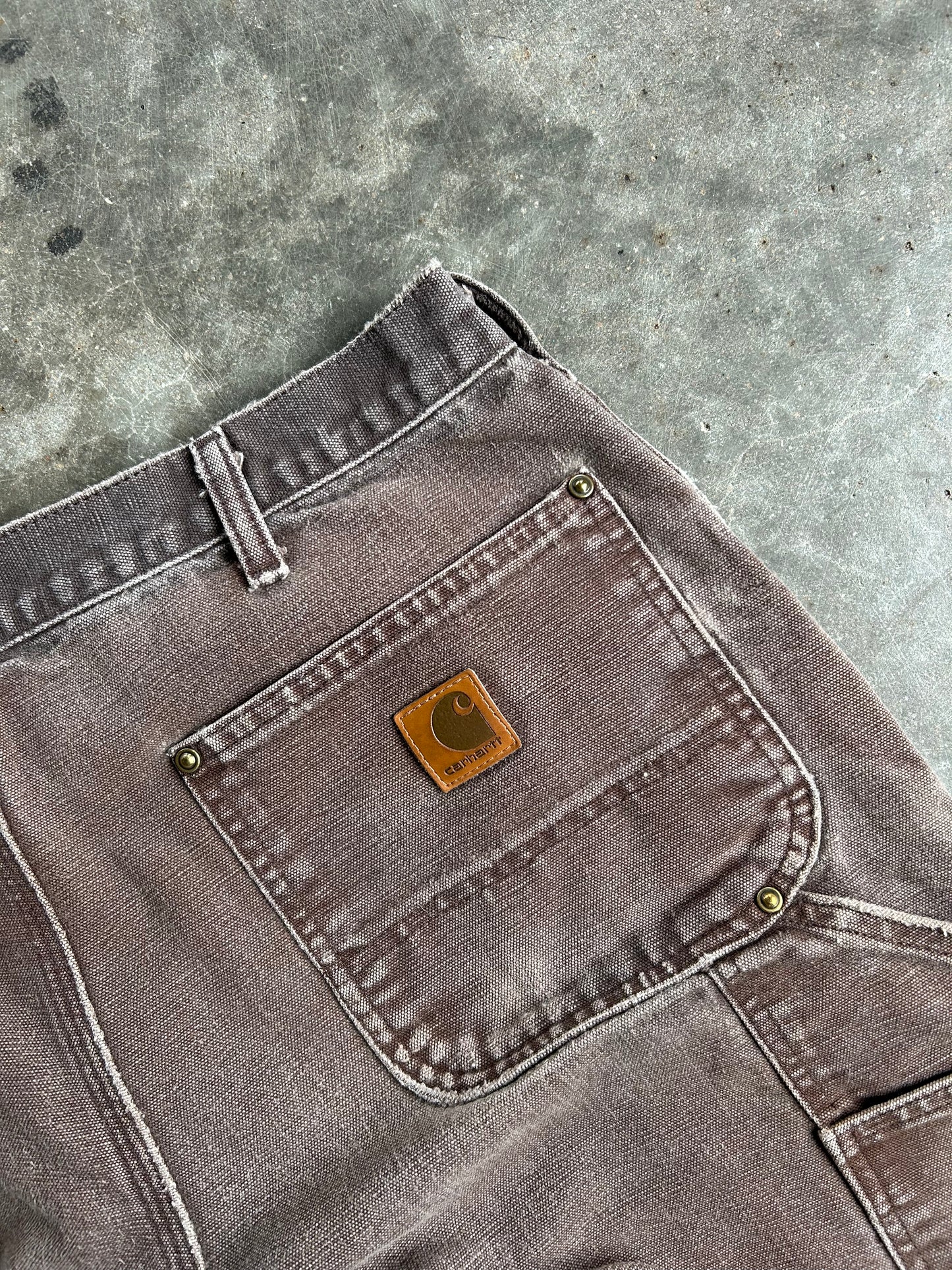 Vintage Brown Double Knee Carhartt Pants - 34