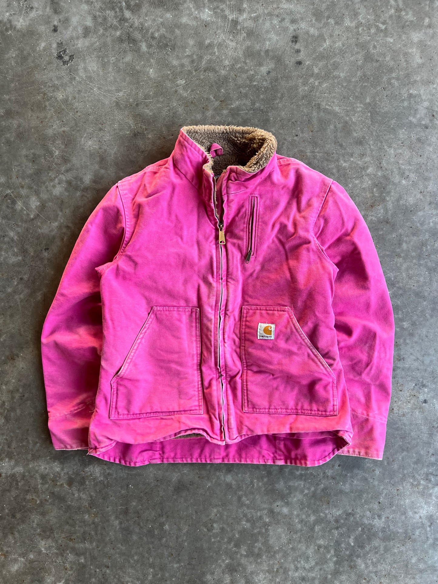 Vintage Sherpa Line Pink Carhartt Jacket - S