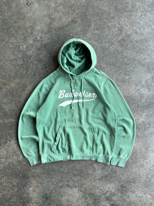 Vintage Green Budweiser Hoodie - L