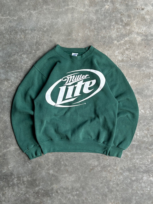 Vintage Green Miller Lite Crew - S