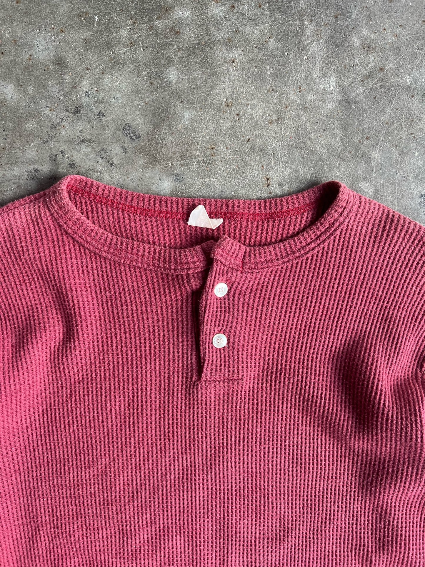 Vintage Red Long Sleeve Thermal - L