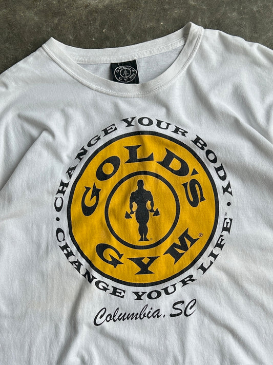 Vintage Cropped Golds Gym Shirt - XXL