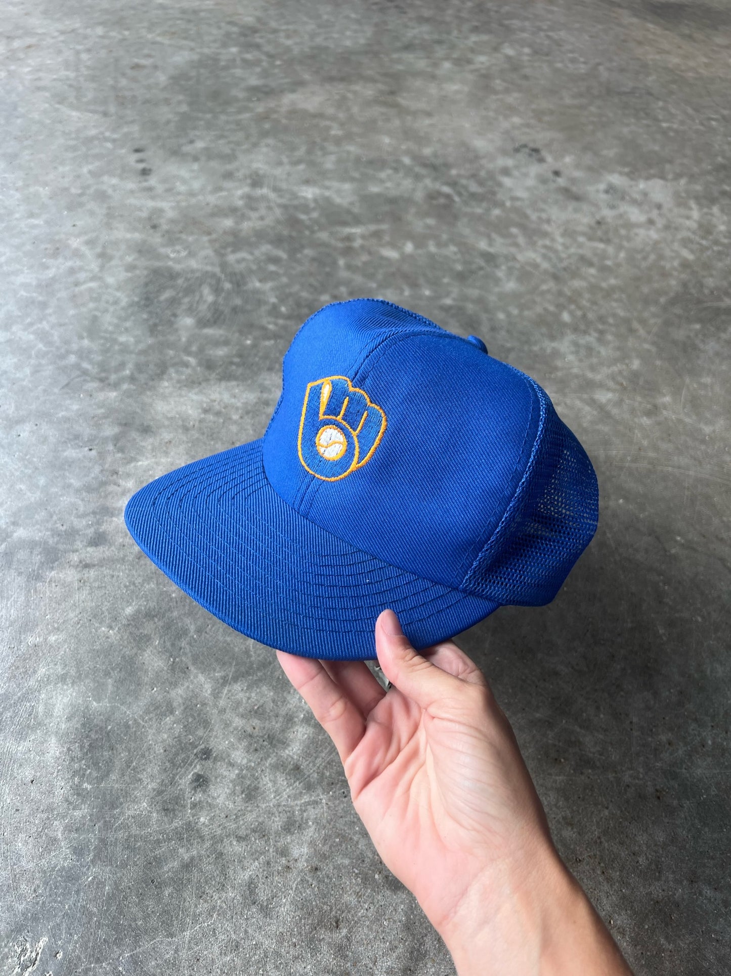 Vintage Milwaukee Brewers Trucker Snapback Hat