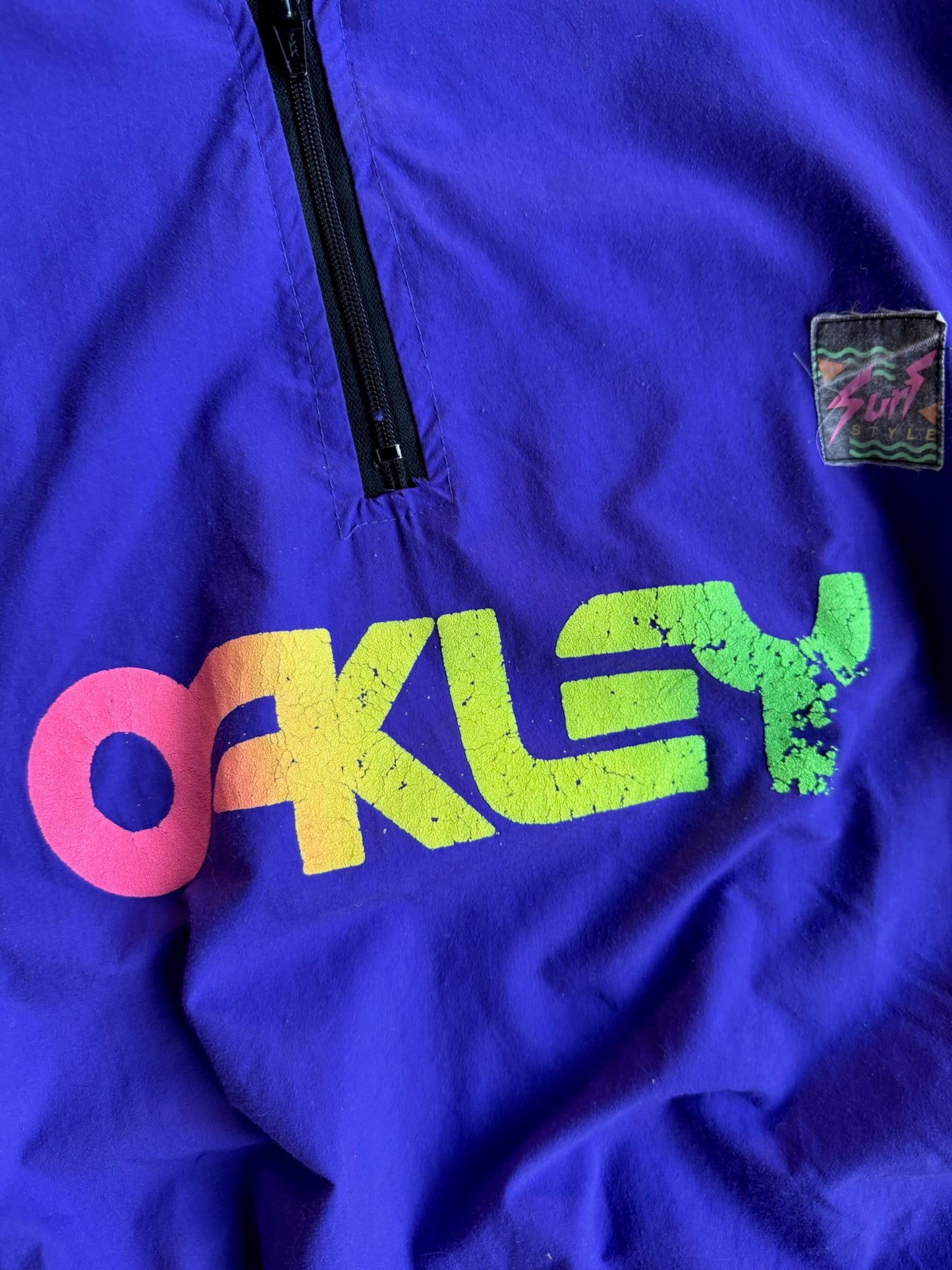 Vintage Purple Oakley Quarter Zip Windbreaker - XXL