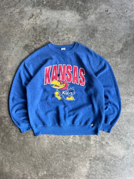 Vintage University Of Kansas Crew - XL