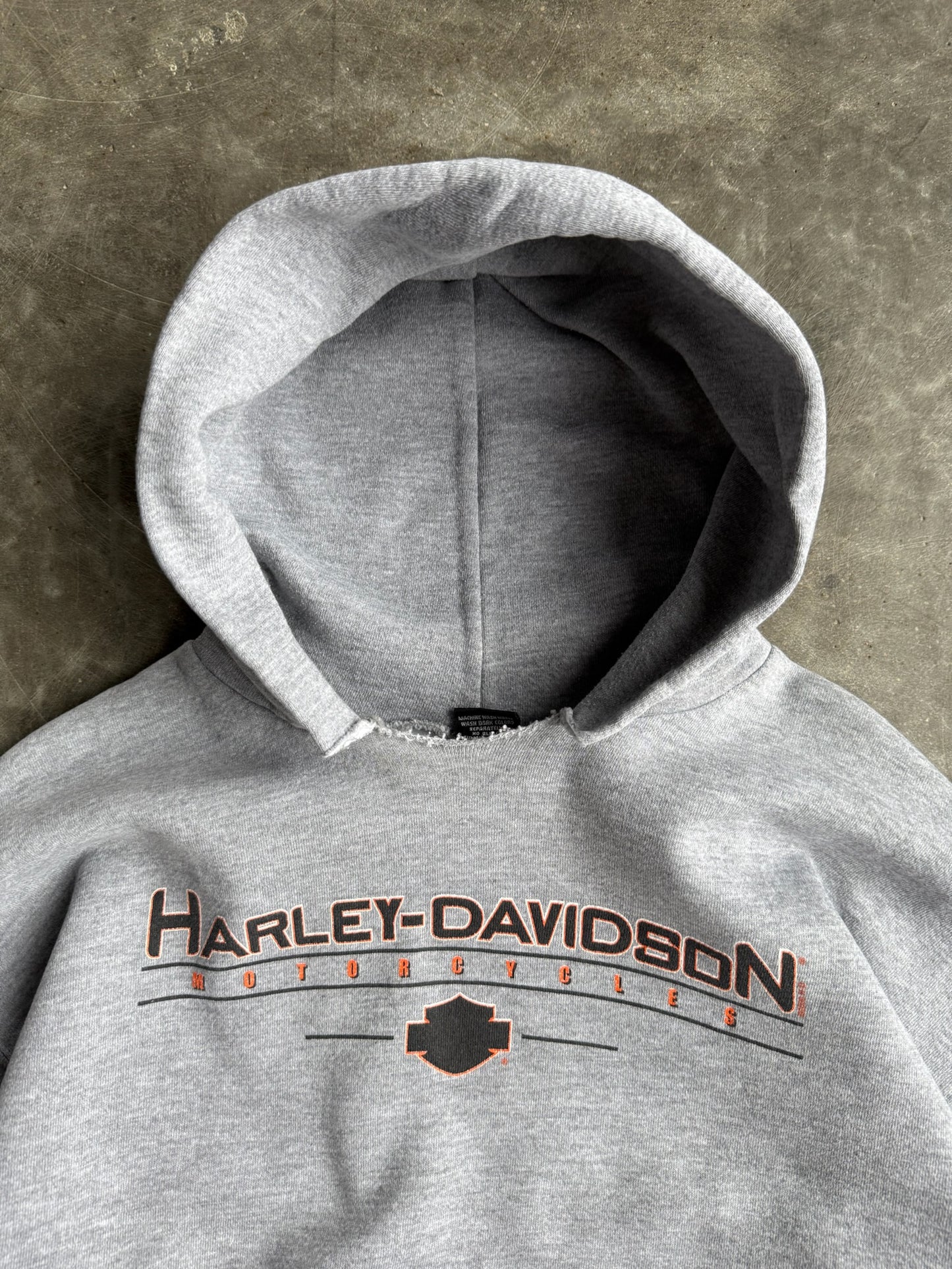 Vintage Grey Harley Davidson Hoodie - XL