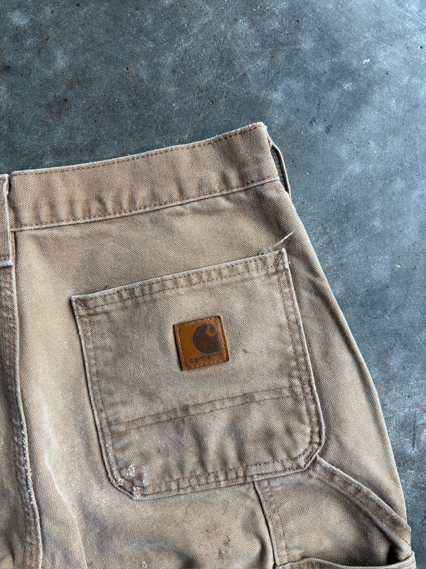 Vintage Distressed Camel Carhartt Carpenter Pants - 30