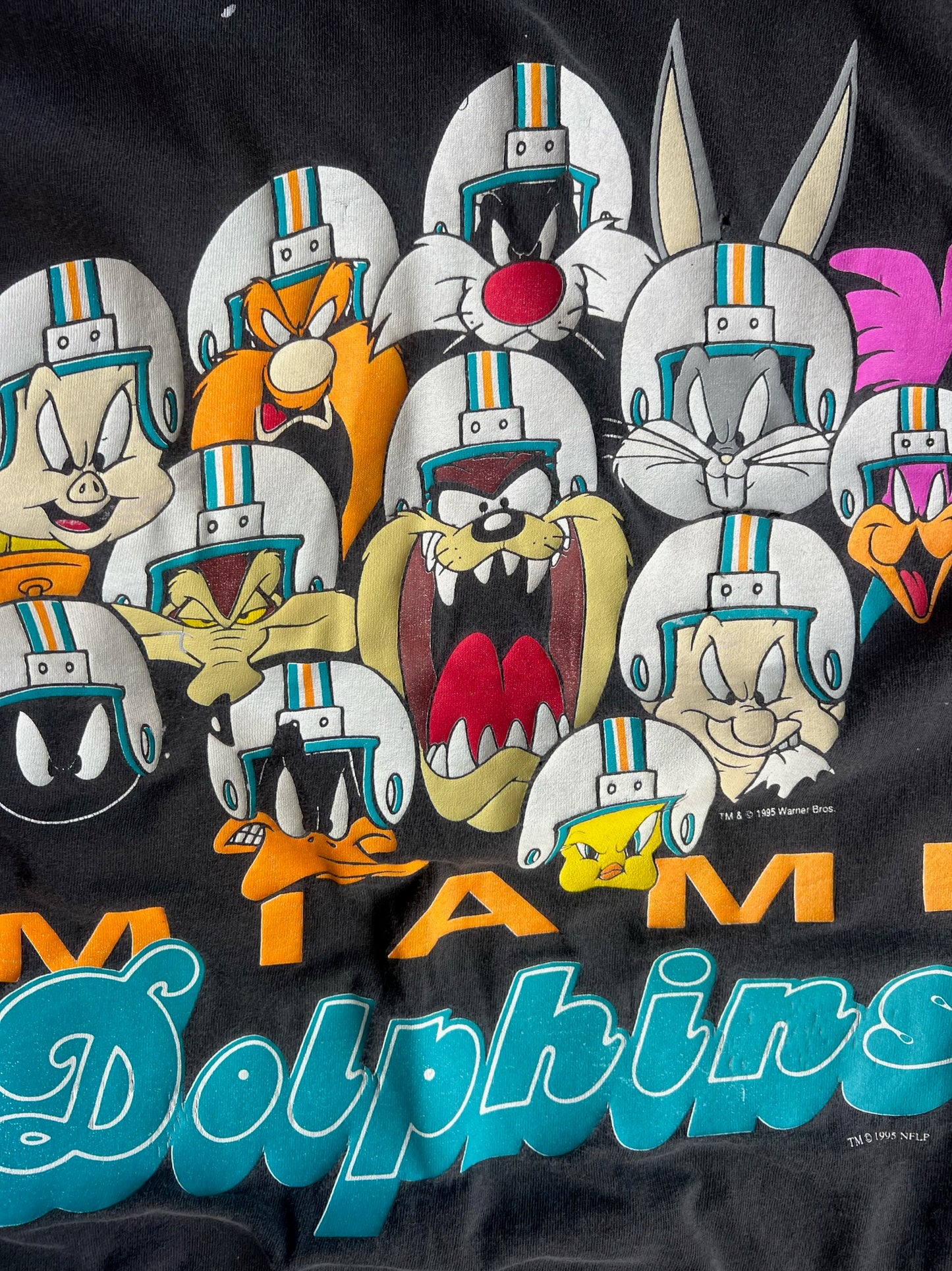 Vintage Miami Dolphins Looney Tunes Shirt - XL