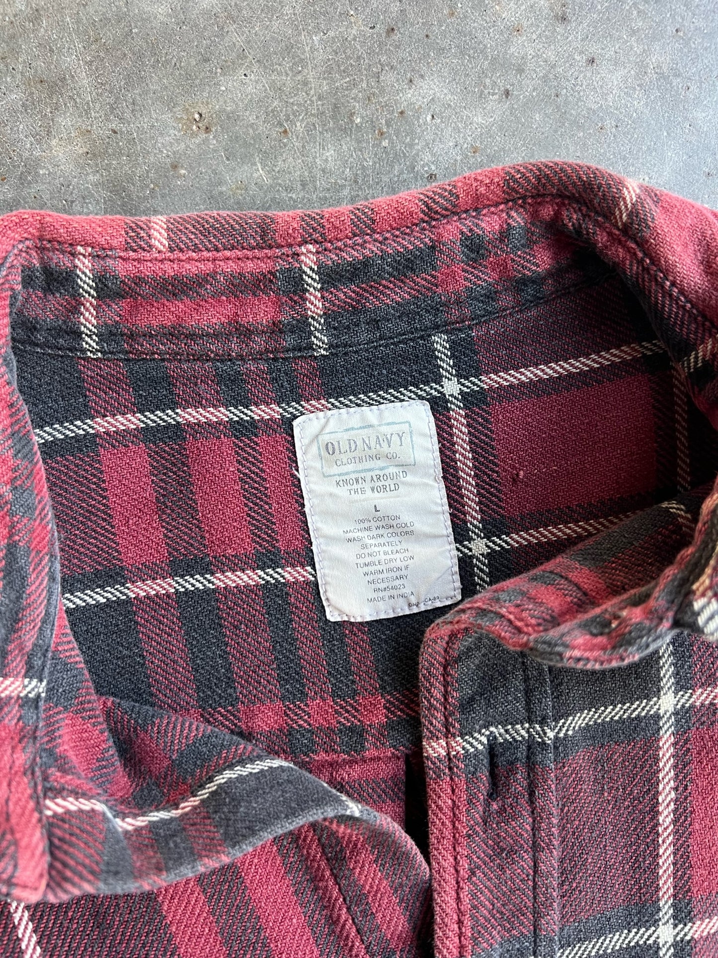 Vintage Old Navy Red Flannel - L