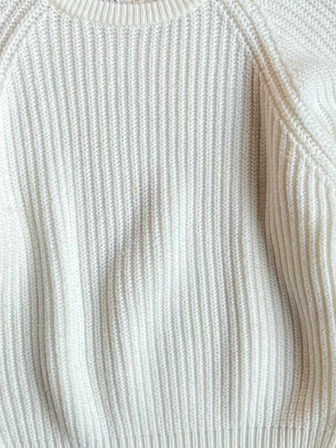 Vintage Cream Knit Sweater - M