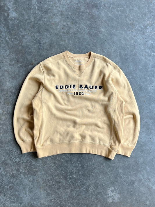 Vintage Light Yellow Eddie Bauer Crew - L