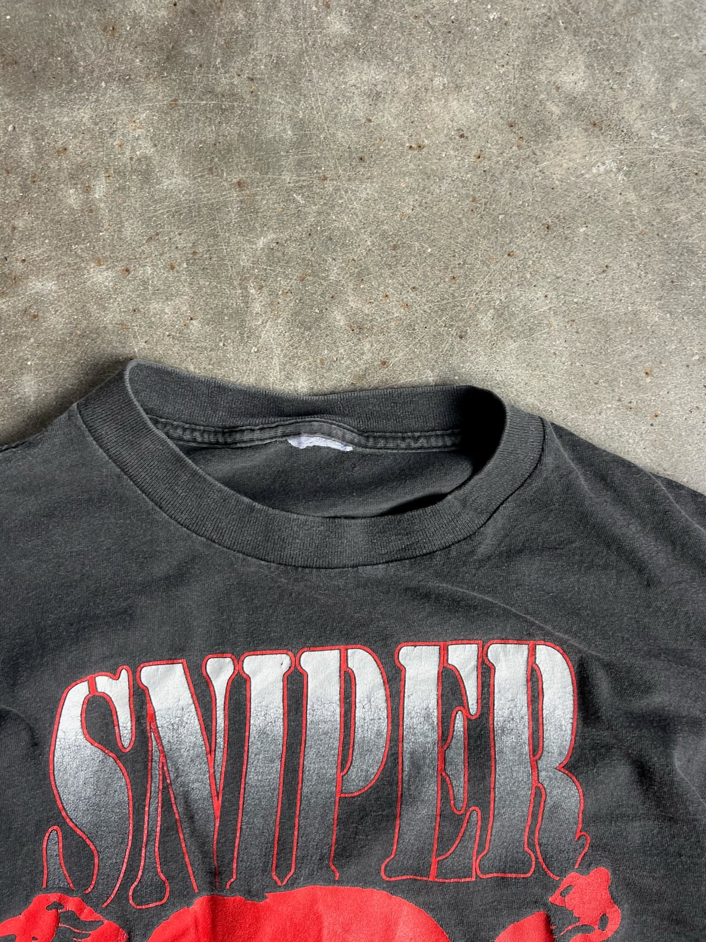 Vintage Black Sniper Crossbones Shirt - L