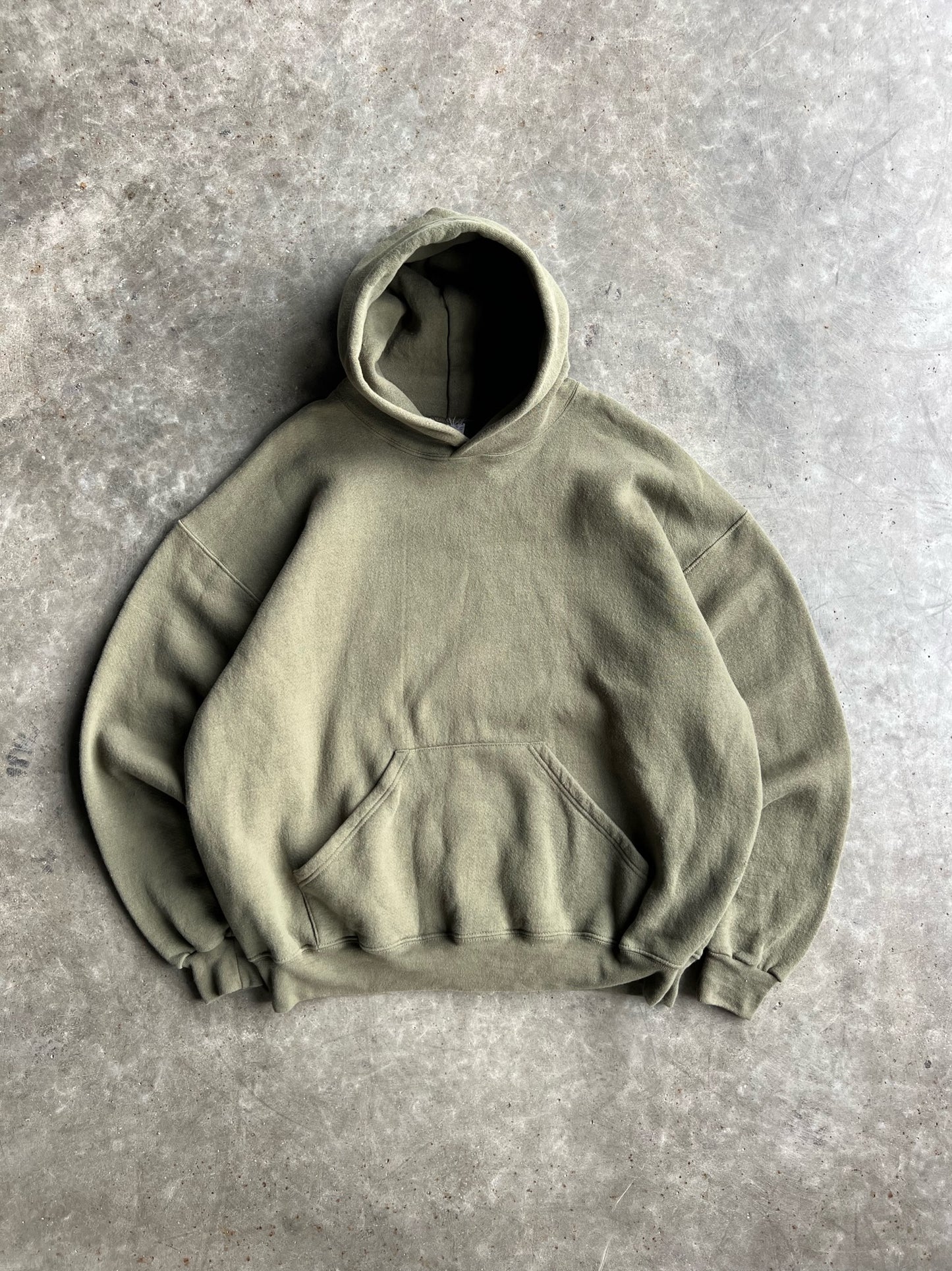 Vintage Army Green Hoodie - XL