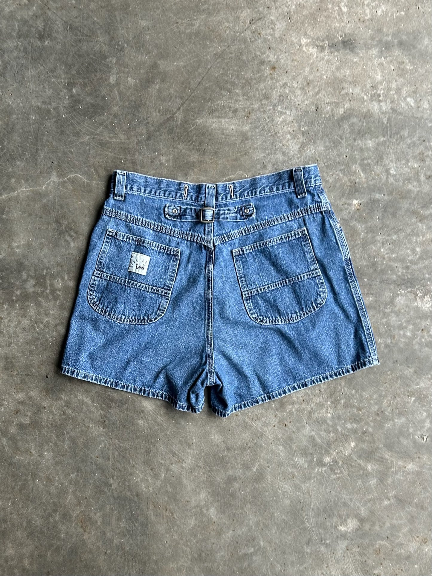 Vintage Medium Wash Lee Buckle Denim Shorts - 34