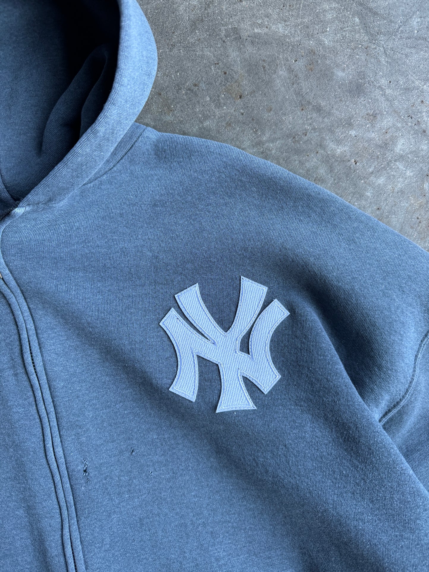 Vintage Blue Yankees Russell Zip Up - XXL