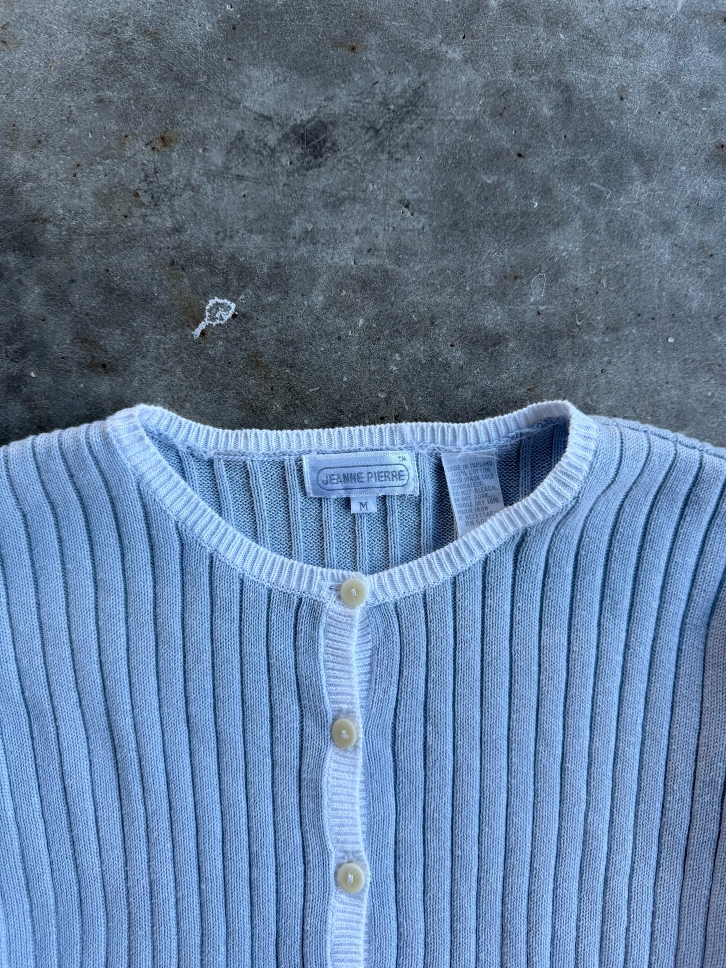 Vintage Pastel Blue Jeanne Pierre Cardigan - M