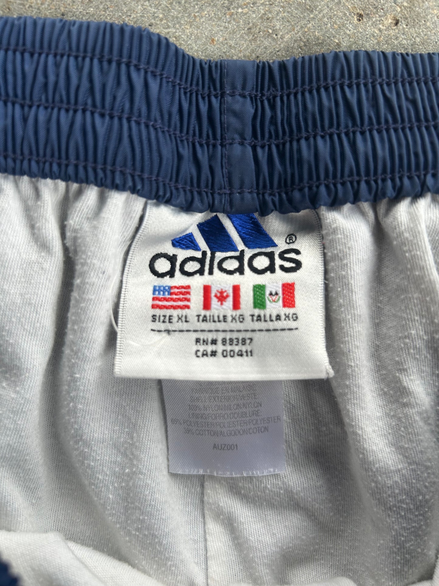 Vintage Navy & Orange Adidas Track Pants - XL