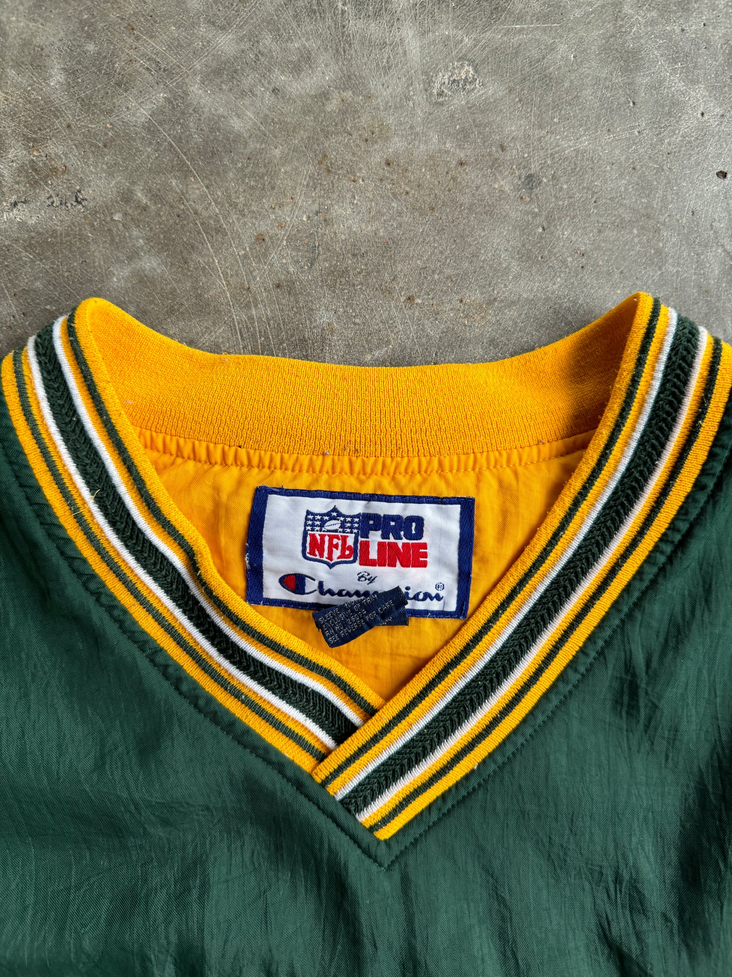 Vintage Green Bay Packers Windbreaker Crew - L