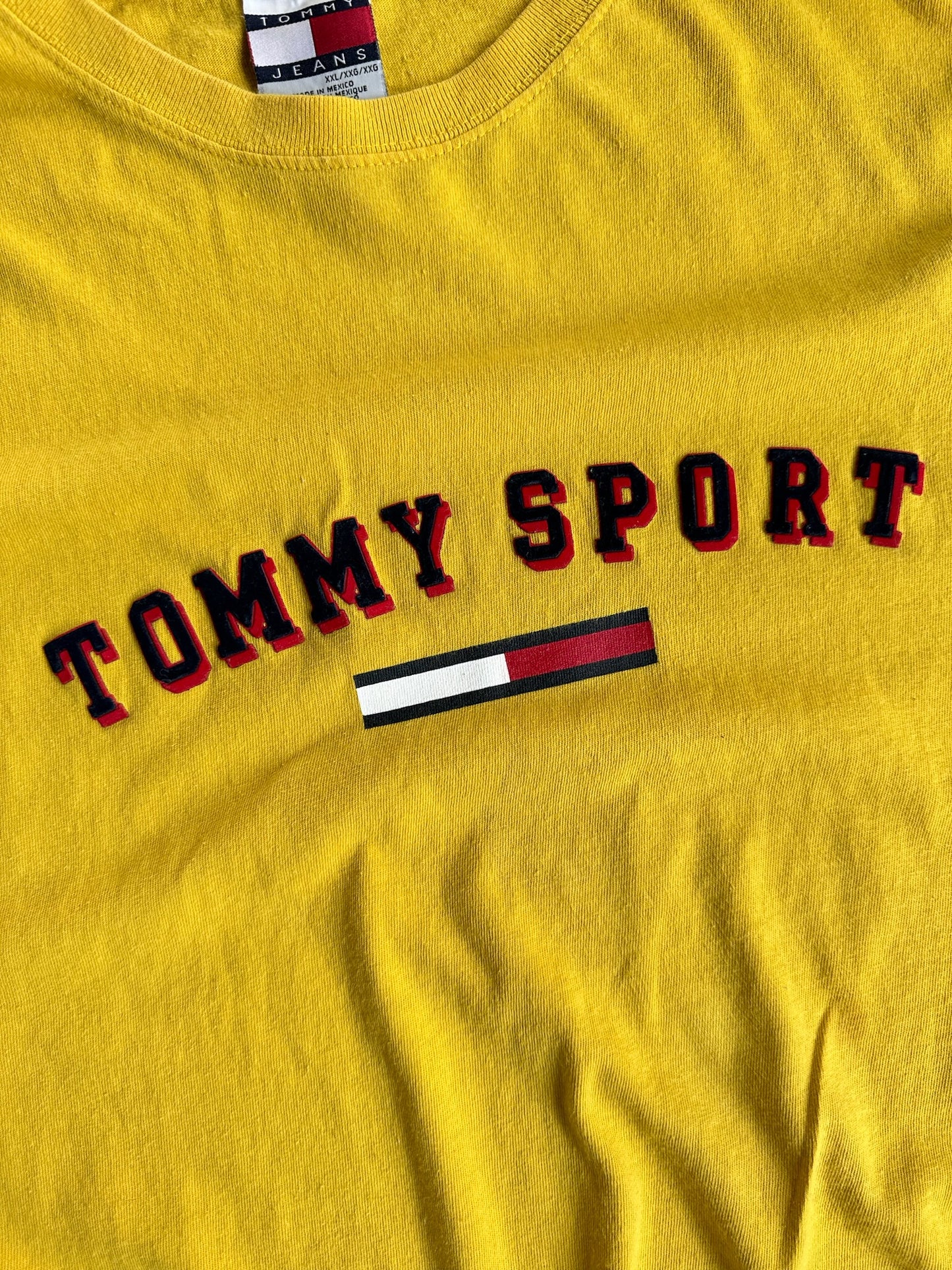 Vintage Tommy Sports Crop Long Sleeve Shirt - XL