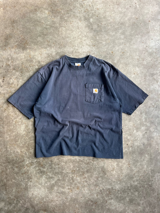 Navy Cropped Carhartt Shirt - L