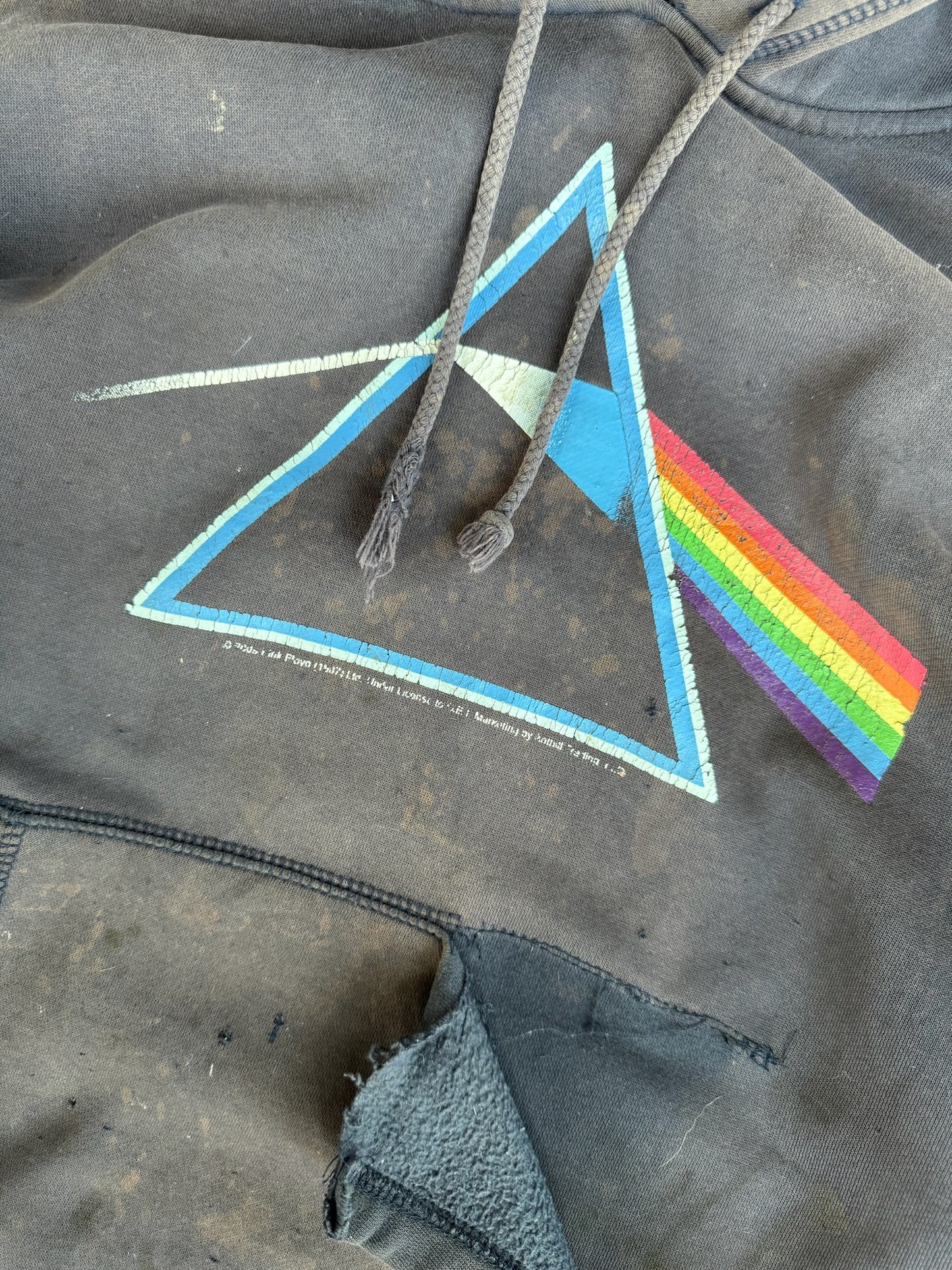 Vintage Distressed Pink Floyd Hoodie - XL