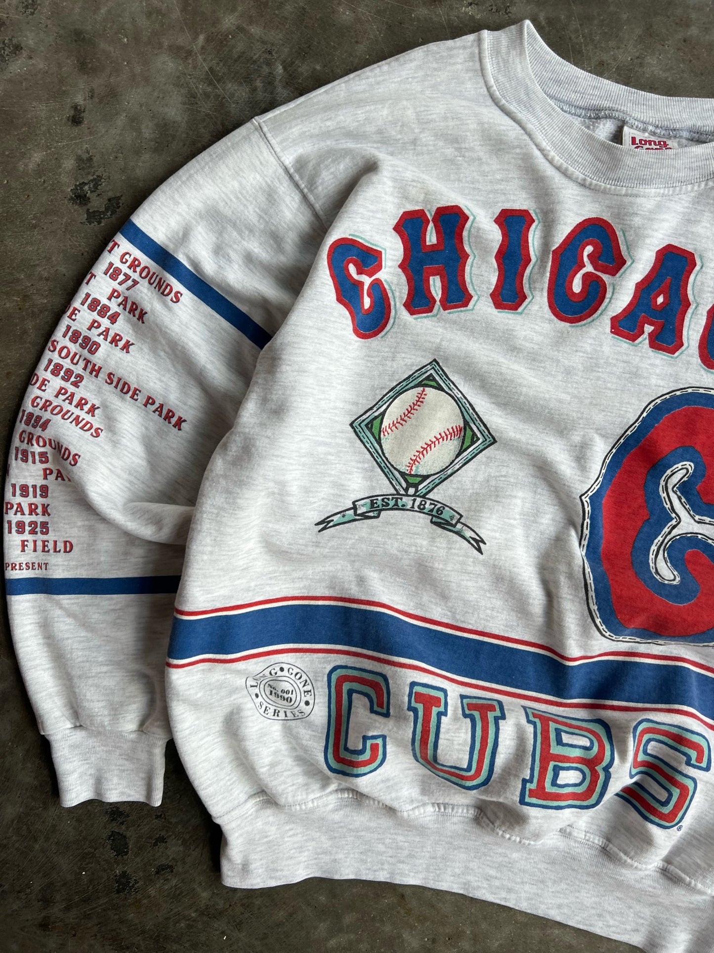 Vintage Chicago Cubs Long Gone Crew - L