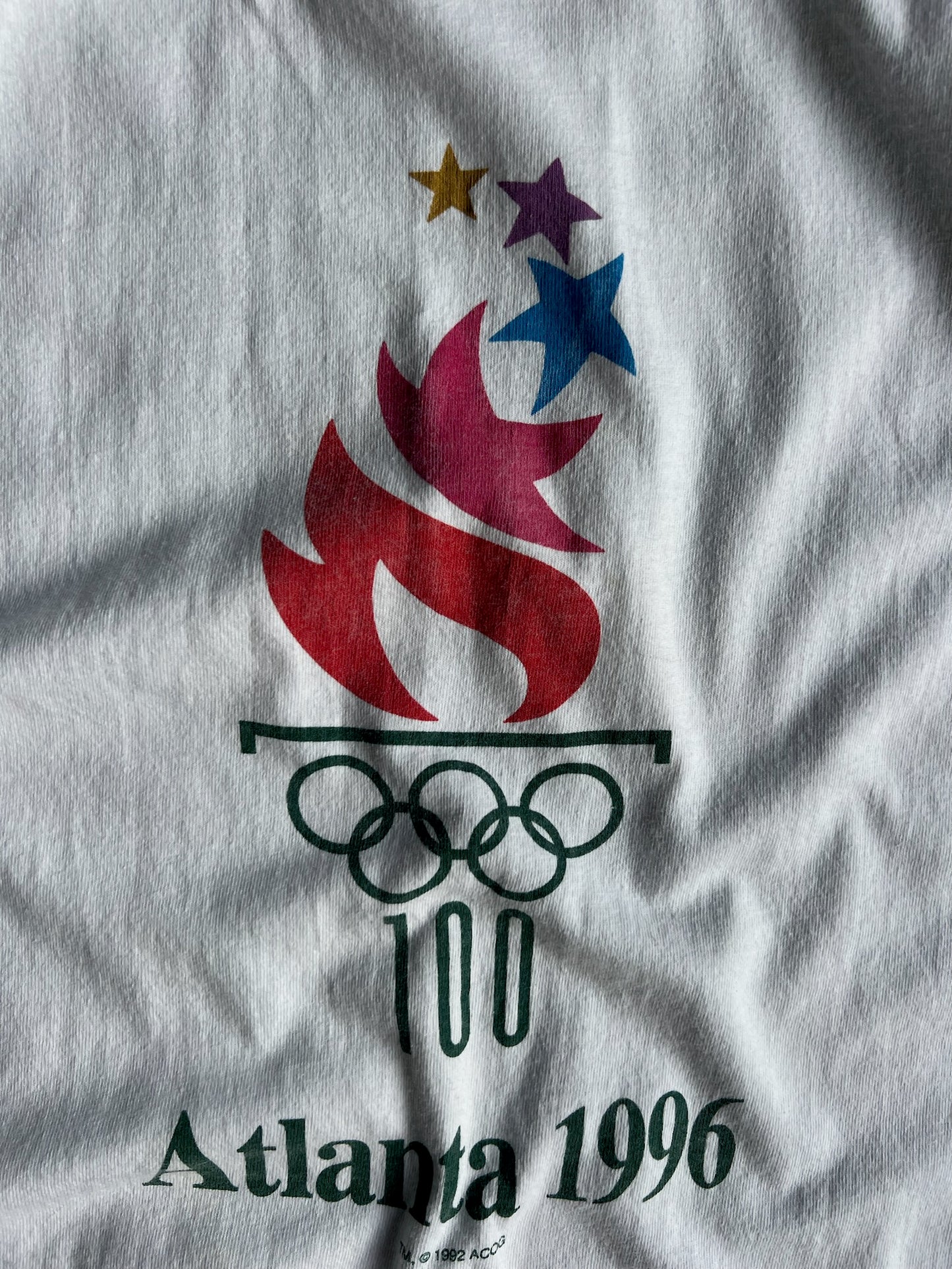 Vintage White 1996 Atlanta Olympic Games Shirt - XL