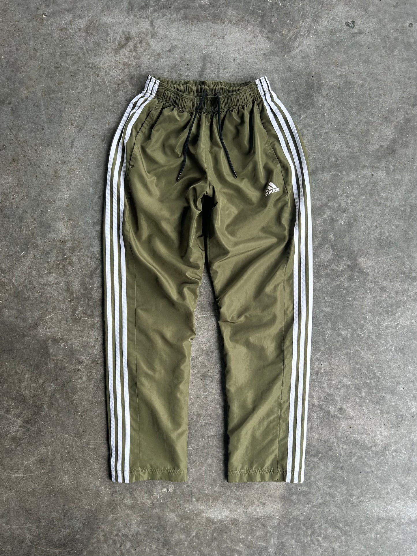 Vintage Olive Green Adidas Track Pants - M