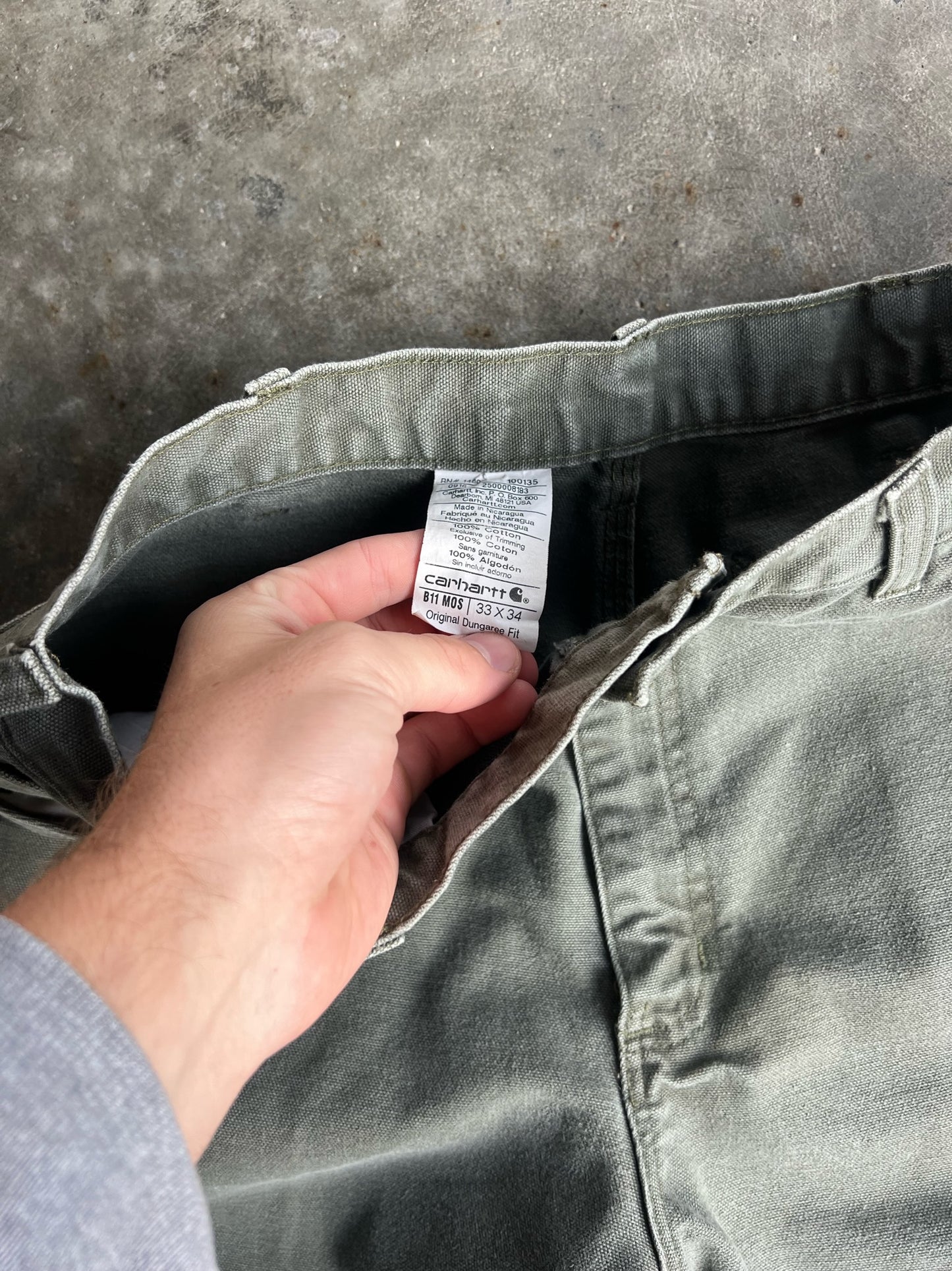 Vintage Green Carhartt Carpenter Pants - 32