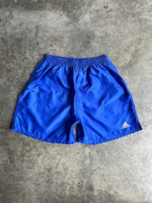 Vintage Reworked Blue Adidas Shorts - L