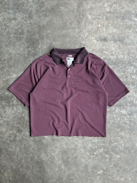 Vintage Purple Untied Cropped Polo - L