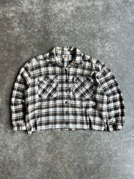 Vintage Route 66 Cropped Flannel - L