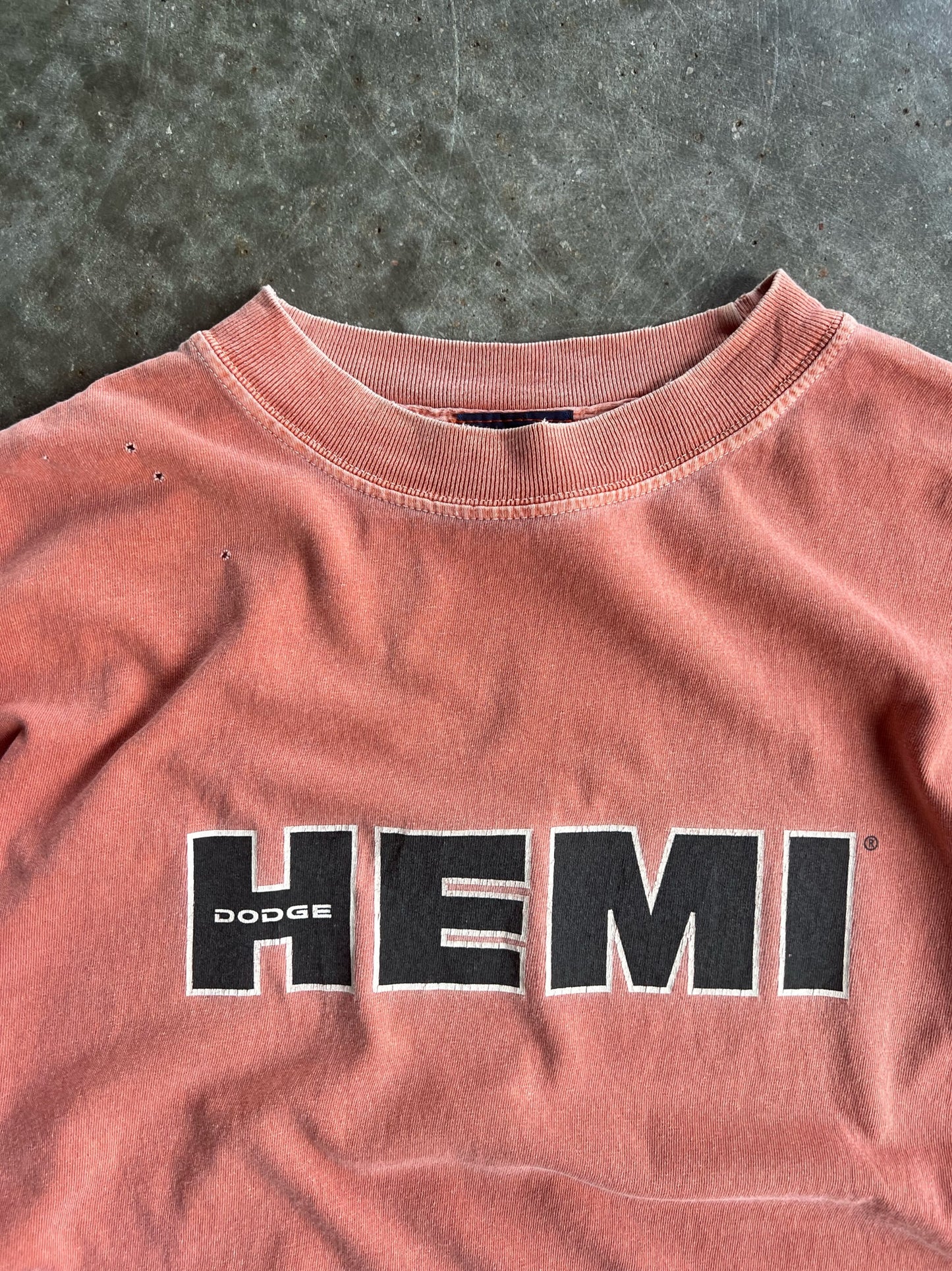 Vintage Faded Orange Dodge Hemi Shirt - L