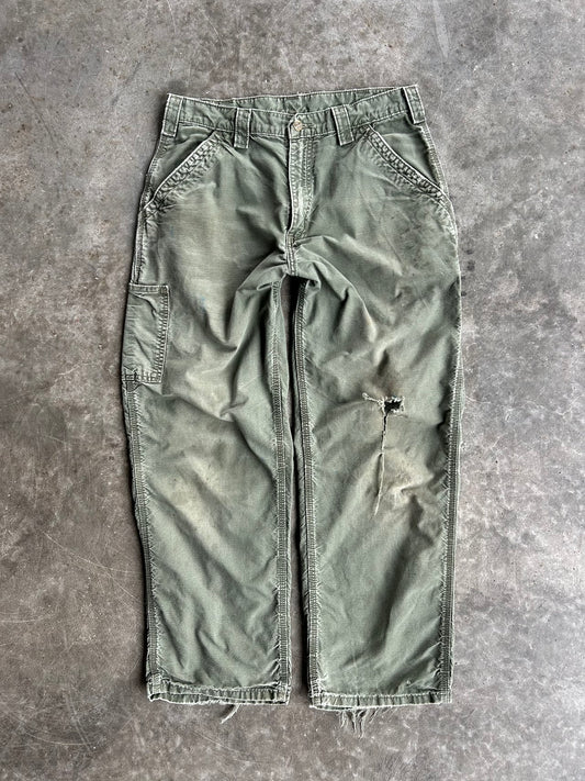 Vintage Olive Green Cargo Carhartt Pants - 31