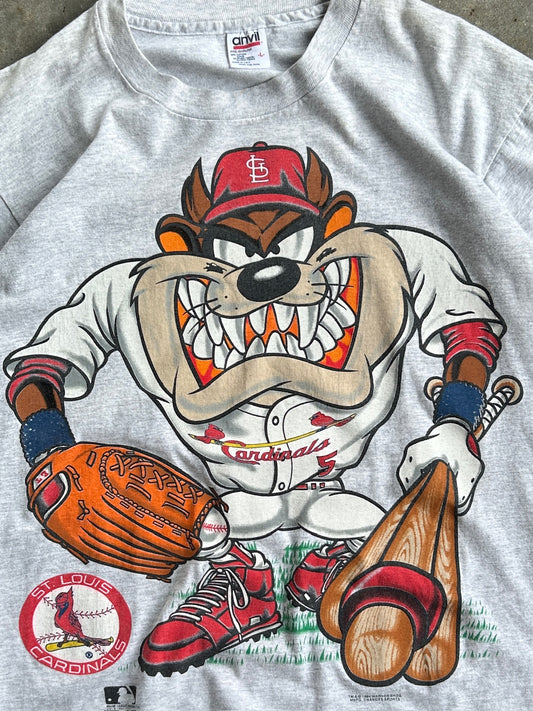 Vintage Looney Tunes Taz Cardinals Tee - L