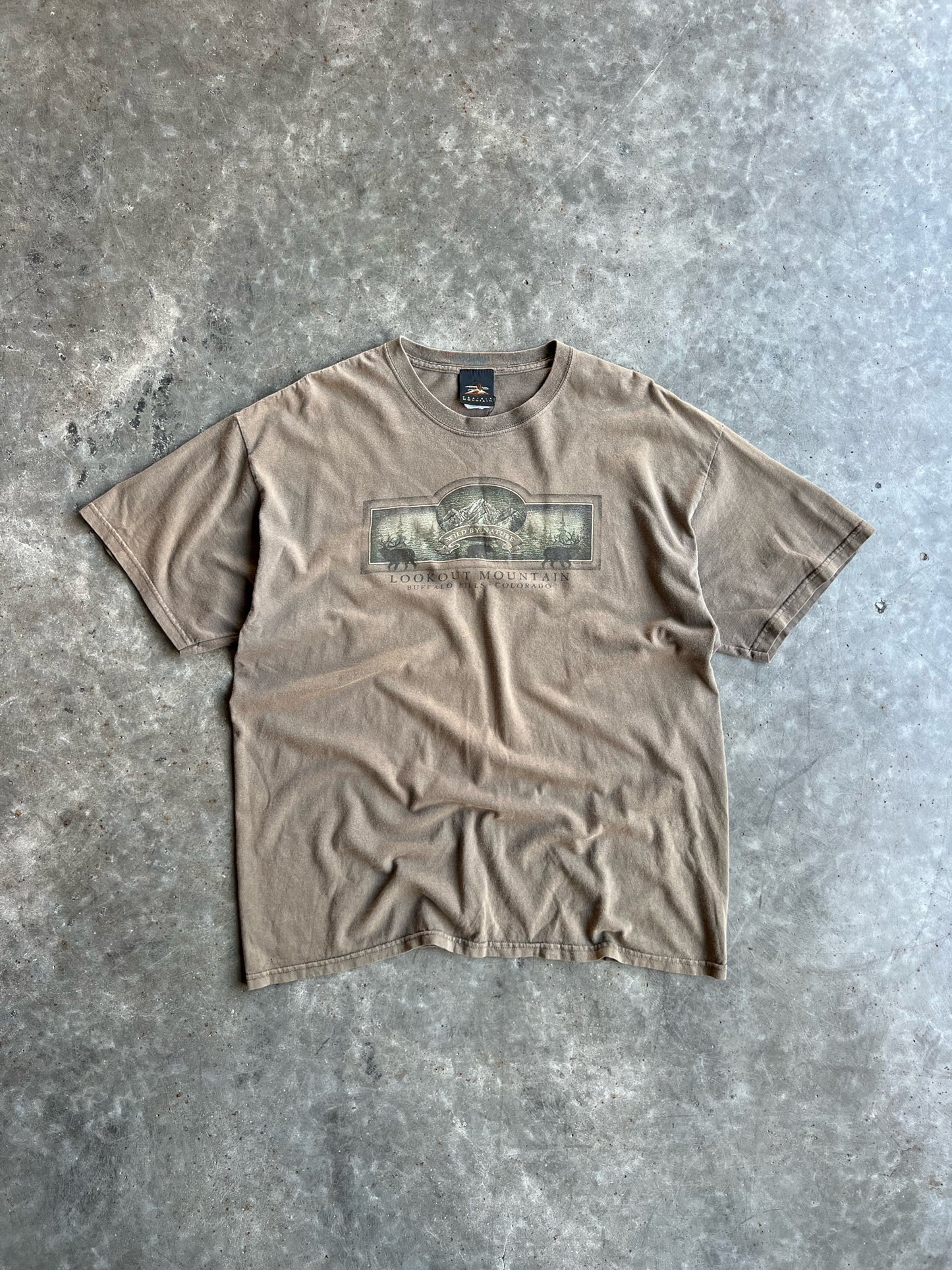 Vintage Faded Brown Prairie Mountain Shirt - XL