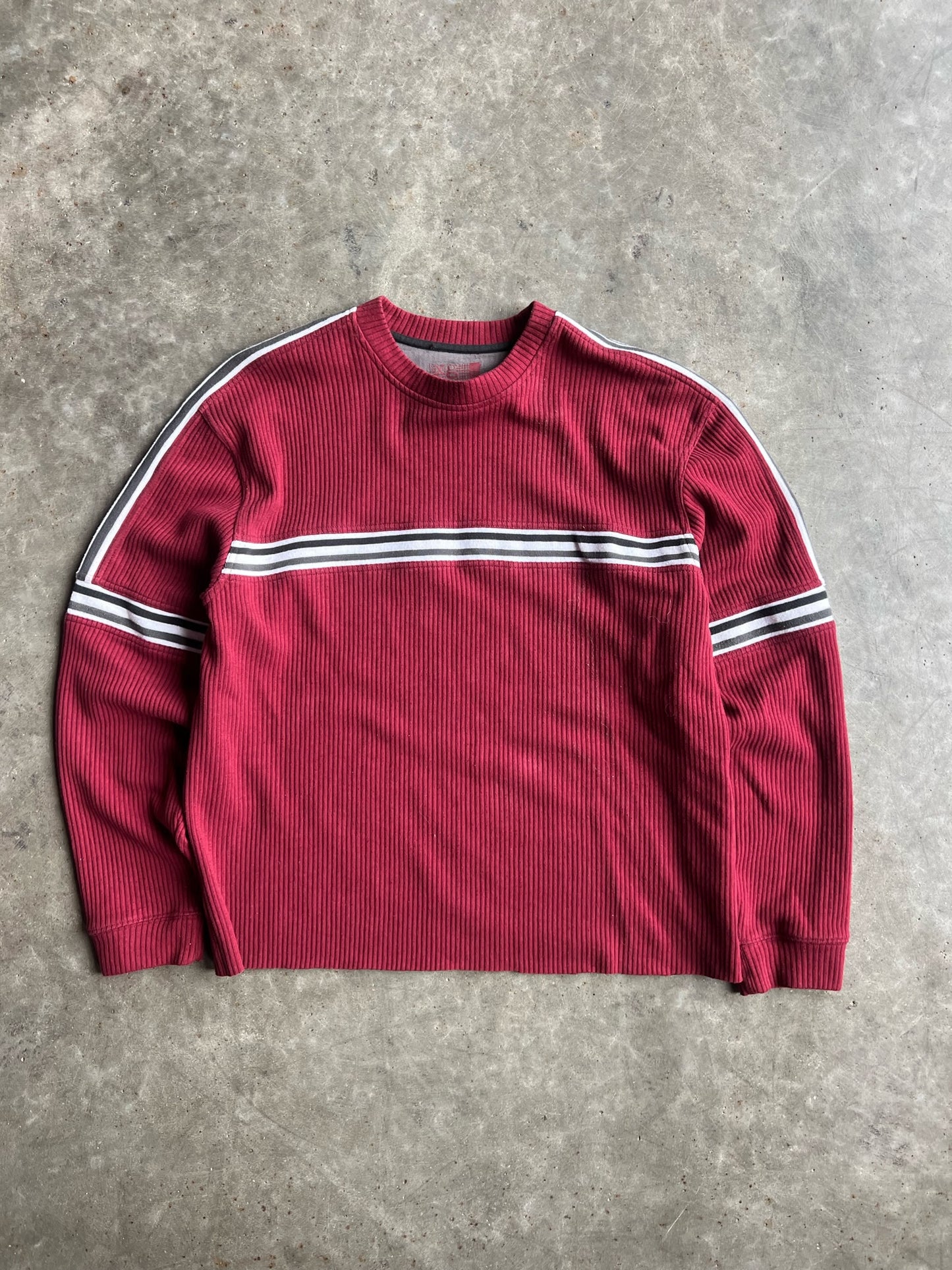 Vintage Xtreme Gear Red Stripe Cropped Sweater - L