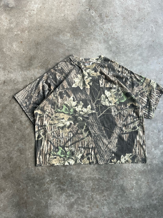 Vintage Cropped Mossy Oak  Camo Shirt - XXL