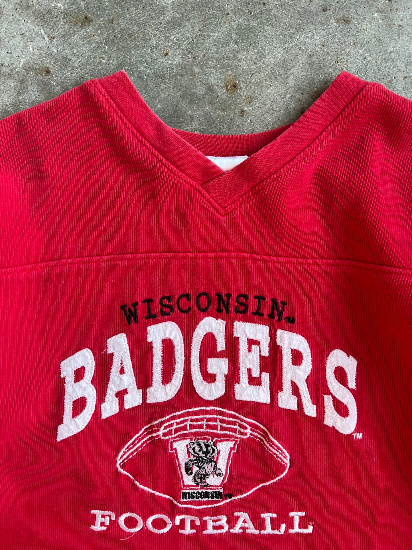 Vintage Wisconsin Badgers Football Adidas Long Sleeve - S