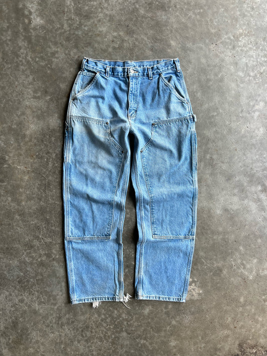 Vintage Medium Wash Carhartt Double Knee Pants - 32