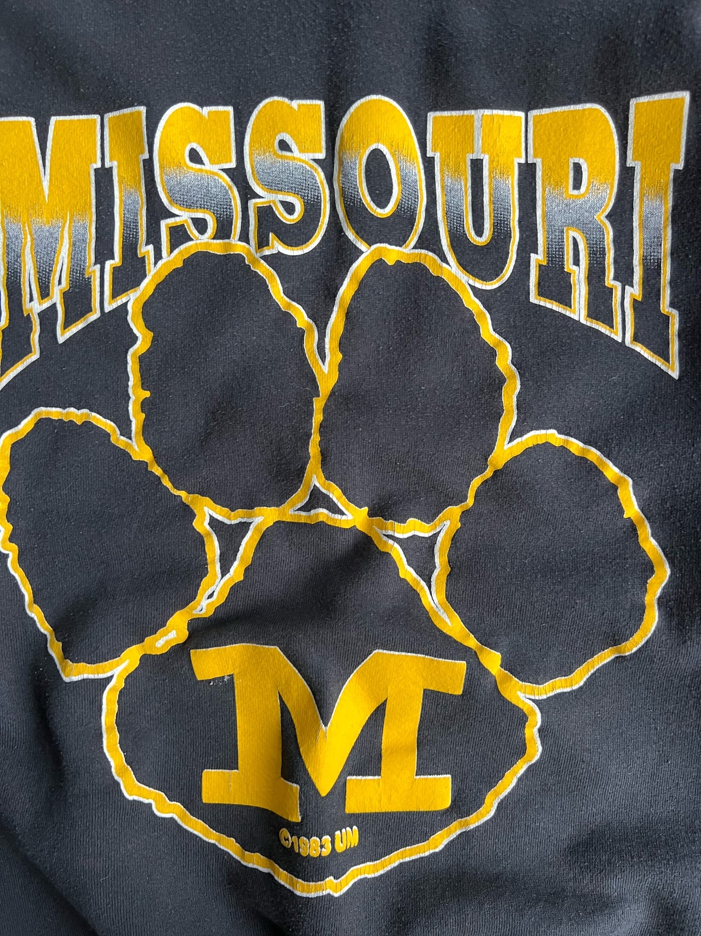 Vintage Black Missouri Tigers Crew - XXL